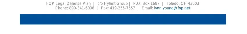 how do i get my hr 218 FOP Legal Defense Plan  co Hylant fields to fill out