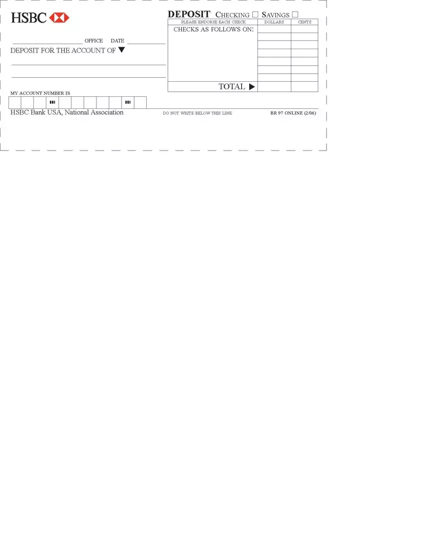 Hsbc Bank Deposit Slip first page preview