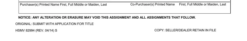 step 3 to completing florida title reassignment form 82994