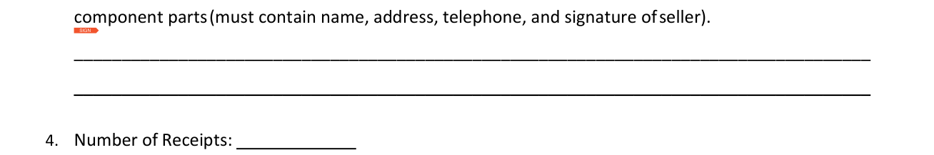 Form HSMV 84490 example filled out, when Section II (1) is not applicable