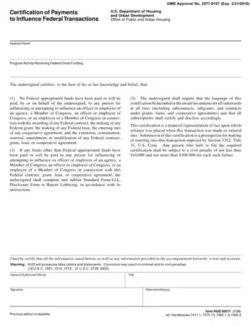 Hud 50071 Form Preview