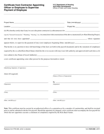 Hud 5282 Form Preview