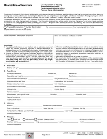 Hud 92005 Form Preview