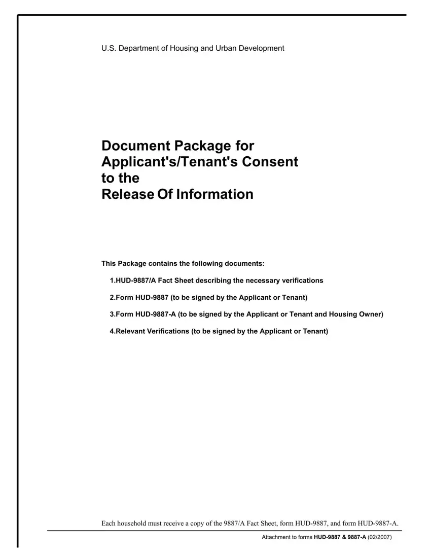 Hud 9887 A Form Fill Out Printable PDF Forms Online