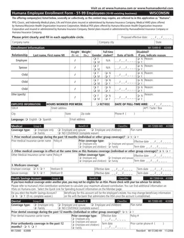 Humana Employee Enrollment Form Preview