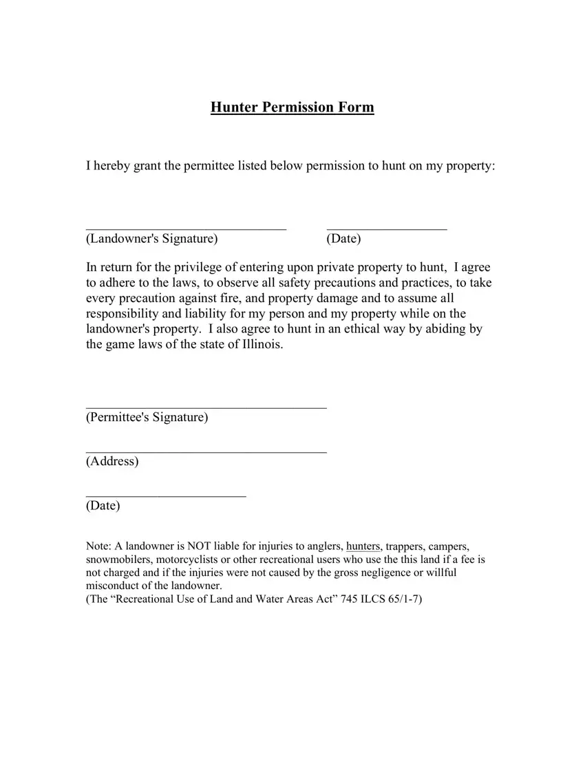 Printable Hunting Permission Cards Texas