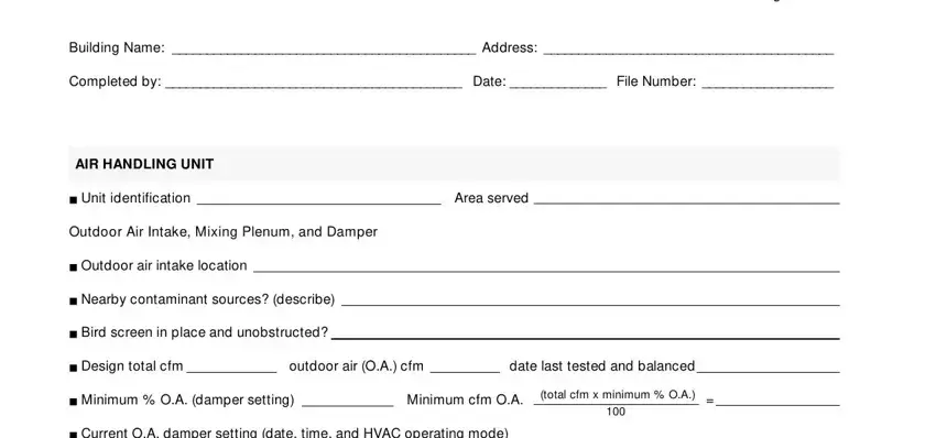 Filling in hvac forms step 3