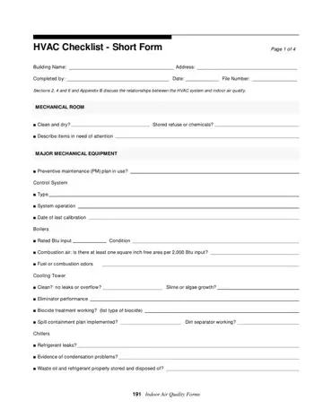 Hvac Inspection Checklist Preview