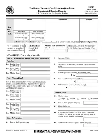 I 751 Form Preview