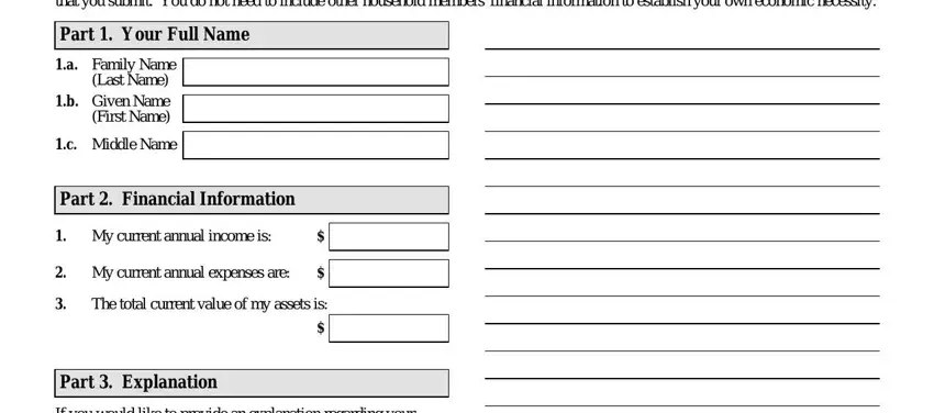 I 765Ws Form empty spaces to fill out