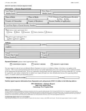 FBI I-783 Form Preview