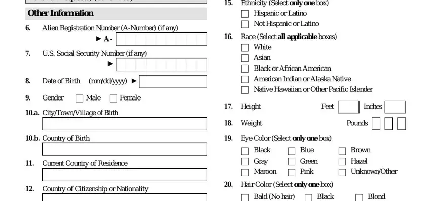 Completing daca form renewal stage 3