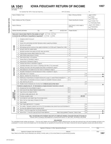 Ia 1041 Form Preview