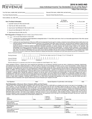 Ia Form 8453 Ind Preview