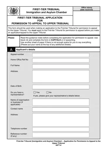 Iaft 4 Application Form Preview