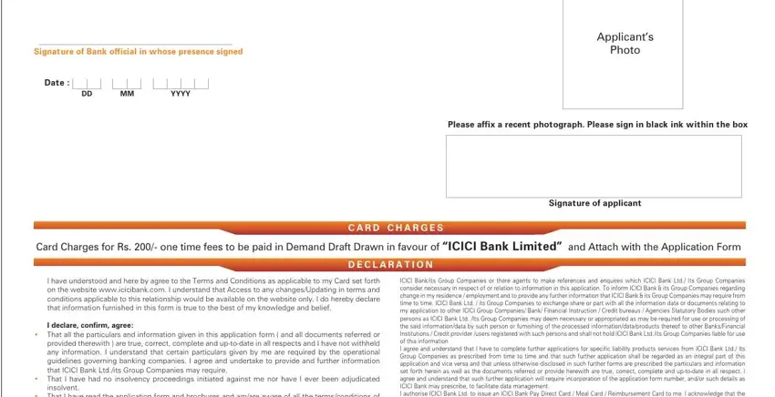 step 4 to entering details in icici bank pay direct card