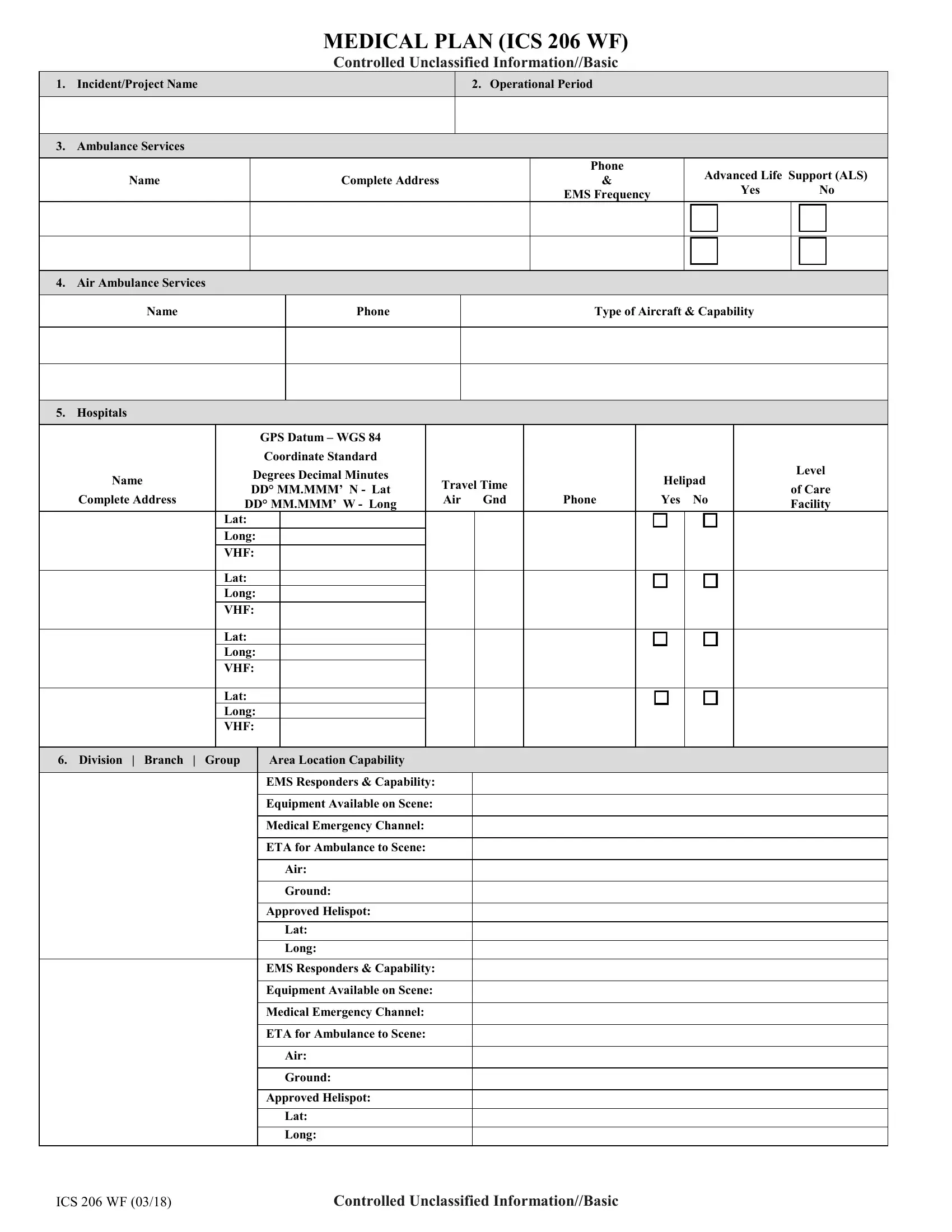 Fema Ics Form 203