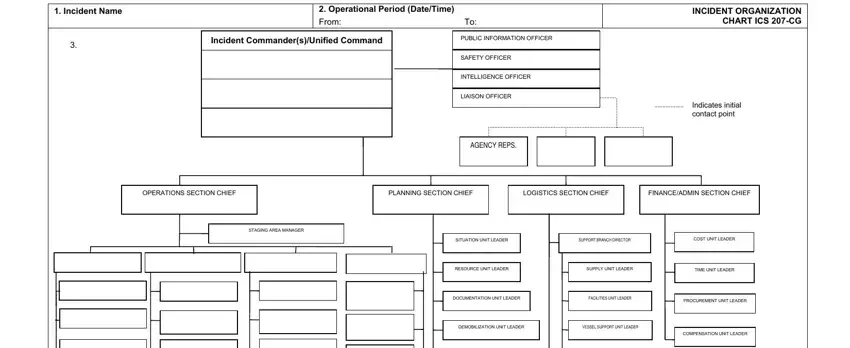 portion of blanks in incident command system template