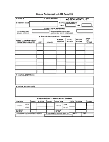 Ics Form 204 Preview