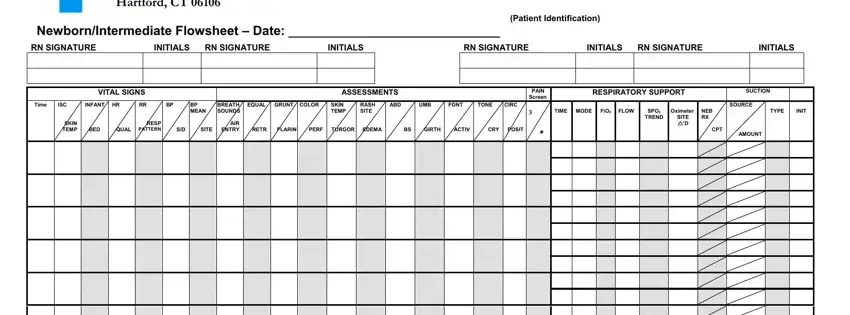 completing nicu report template step 1