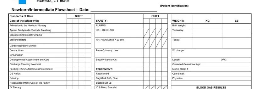 Filling in nicu report template step 3