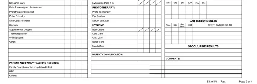 Finishing nicu report template stage 4