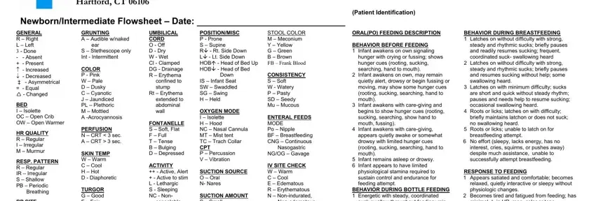 Filling in nicu report template stage 5