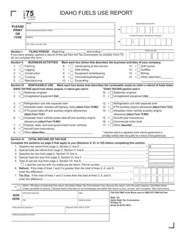 Idaho Form 75 Preview