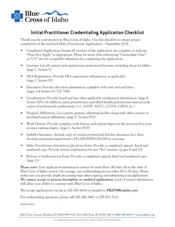 Idaho Practitioner Application Form Preview