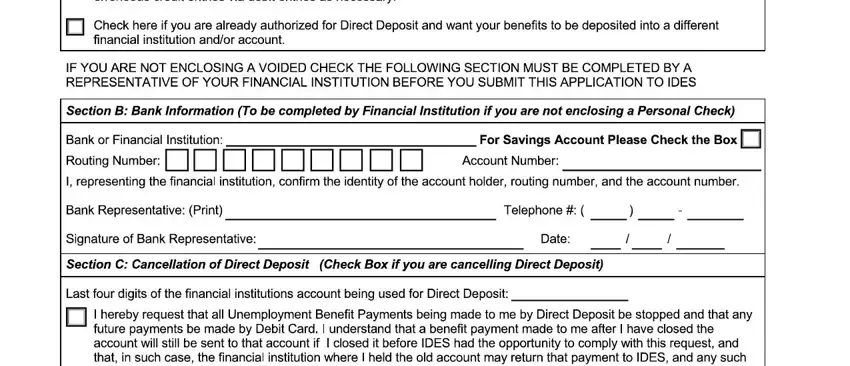 part 2 to filling out ides enroll in direct deposit