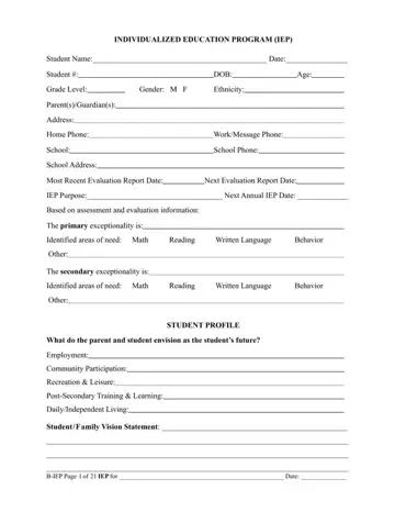 Iep Form Preview