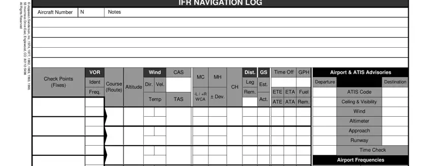 log flight plan fields to fill out