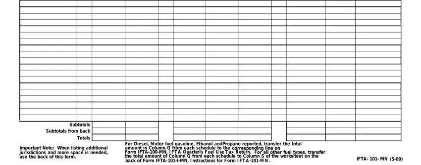 part 2 to completing Ifta 101Mn Form