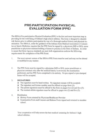 Ihsaa Physical Form Preview