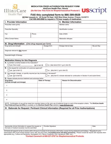 Illinicare Prior Authorization Form Preview