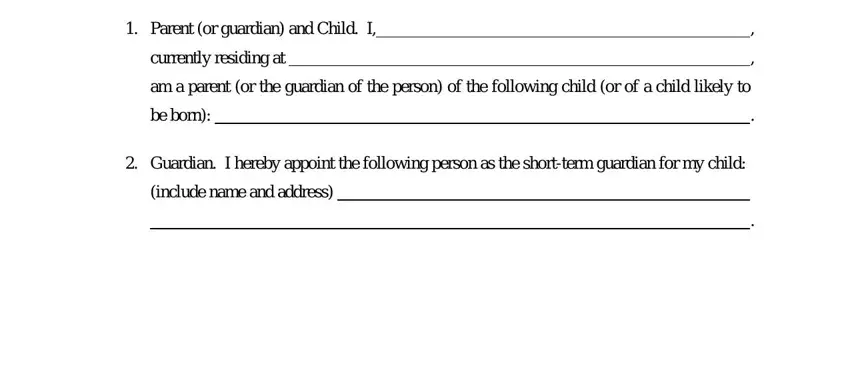 short term guardianship illinois spaces to complete