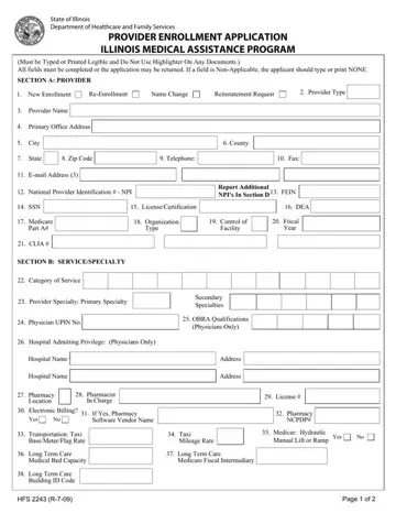 Illinois Form Hfs 2243 Preview