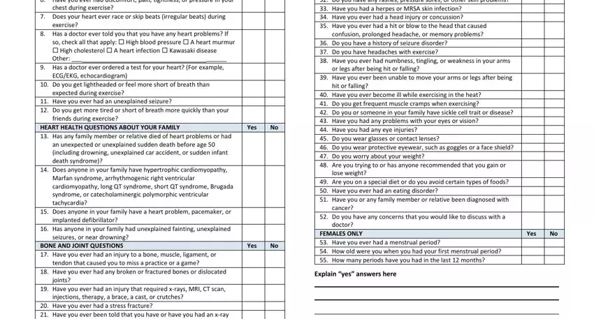 ihsa sports 2021 chestduringexercise, exercise, ECGEKGechocardiogram, expectedduringexercise, friendsduringexercise, Yes, implanteddefibrillator, seizuresorneardrowning, joints, Yes, orlegsafterbeinghitorfalling, hitorfalling, loseweight, cancer, and doctor blanks to insert