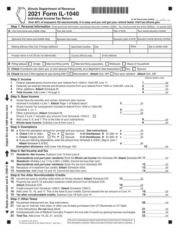 Illinois Tax Form Preview