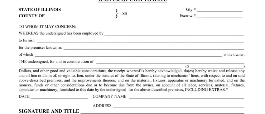 portion of empty spaces in illinois waiver of lien form
