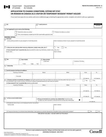 IMM 1249 E Form Preview