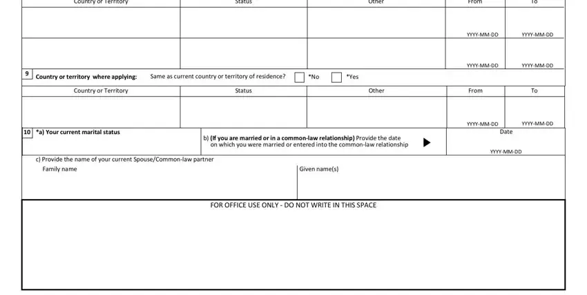 Filling in imm1294 form canada stage 2