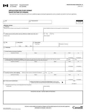 Imm 1294 Form Preview