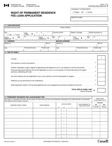 Imm 5349 Form Preview