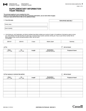 Imm 5562 Form Preview