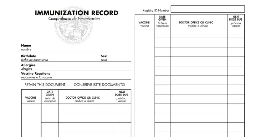 Immunization Record Form ≡ Fill Out Printable Pdf Forms Online 4404