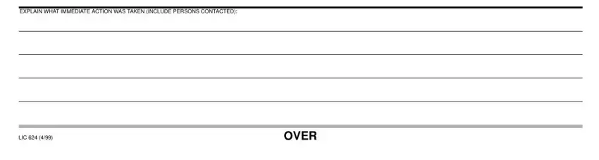 Filling out unusual incident report form california stage 3