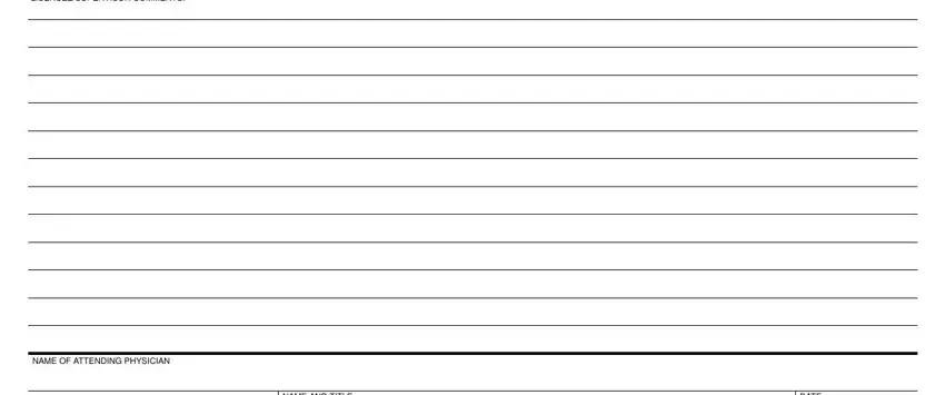 unusual incident report form california LICENSEESUPERVISOR COMMENTS, NAME OF ATTENDING PHYSICIAN, NAME AND TITLE, and DATE blanks to complete