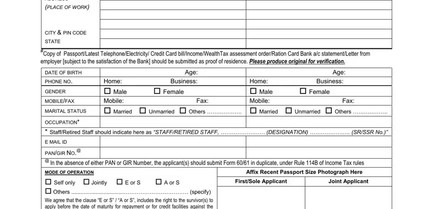 indian bank forms download ADDRESS PLACE OF WORK, CITY  PIN CODE, STATE, Copy of PassportLatest, DATE OF BIRTH PHONE NO, GENDER, MOBILEFAX, MARITAL STATUS, Age Home Business cid Male Mobile, Age Home Business cid Male Mobile, cid Female, cid Female, OCCUPATION  StaffRetired Staff, E MAIL ID, and PANGIR NO  In the absence of fields to insert