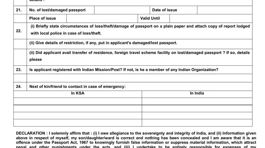 Finishing indian passport form fill up sample part 5